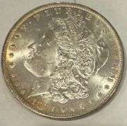 1884 O BU Morgan Dollar Frosty White.