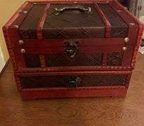 3-Layer Retro Wooden Jewelry Box with Mirror