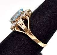 Tasteful Topaz and Diamond Ring in 10K Yellow Gold