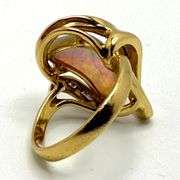 Exquisite 14k Gold Diamond and Fine Opal Set: Ring, Pendant, Earrings