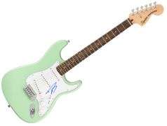 Dave Grohl Nirvana Foo Fighters Signed Surfer Green Fender Stratocaster Guitar ACOA