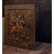 Hand-Carved St. George & Dragon Wall Art Beechwood