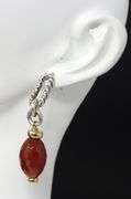 Trendy David Yurman Carnelian Figaro Bijoux Dangle Earrings