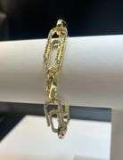 Impressive 14 Kt Gold Plated Paper Clip Bracelet