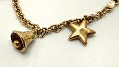 14K Gold Vintage Charm Bracelet