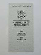 1991-P $1 Korean War Memorial PR DCAM