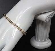 14kt Yellow gold 0.75ctw diamond tennis bracelet