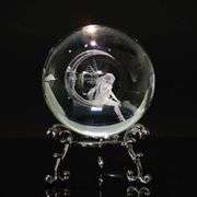 Fairy on the Moon Crystal Paperweight