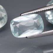 Frosty! 5.15ct set of real Brazilian Aquamarines!
