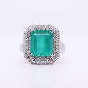 GIA Certified Brazil Emerald & Diamond Ring