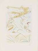 Highly Collectible Salvador Dali Pencil Signed Etching From 'Le Bestiaire de La Fontaine' Suite