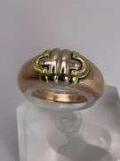 8.1g 18k Tri-Color BVLGARI Parentesi Ring Size 5.25