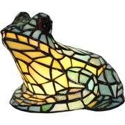 Tiffany Style Stained Glass Frog Lamp