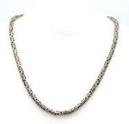 Vintage 925 sterling silver byzantine chain necklace