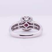 GIA certified Kashmir Sapphire and Diamond Ring