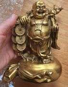 Pure Brass Laughing Buddha God of Wealth