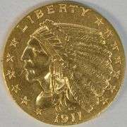 Real flashy 1911 US $2.50 Indian Gold Piece