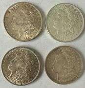 4 1921 BU Morgan Dollars