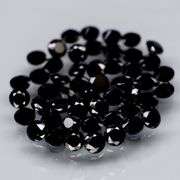 Diamond black! 2.27ct set of 2mm untreated Spinels!