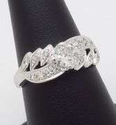 Vintage Diamond Ring Crafted in 14k White Gold