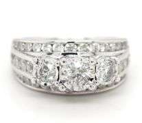 10kt White gold 2ctw Illusion set diamond engagement ring