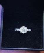 ENCHANTING 14K WHITE GOLD CLUSTER RING