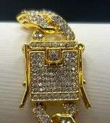 55 Ctw Impressive 40.1 Gram 14Kt Yellow Gold Plated Miami Cuban Link Bracelet