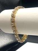 Dazzling 18 Kt Gold Plated 12.5 Ctw Lab Smulated Diamond Tennis Bracelet