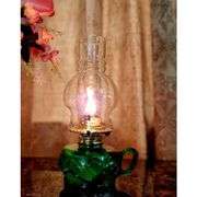 Green Kerosene Lamp with Handle