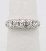Vintage Five Stone Diamond Ring in 14k White Gold