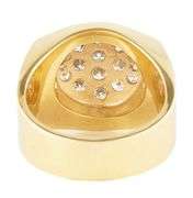 Gents 1.85ctw Round and Princess Cut Diamond Cluster Ring in 14K