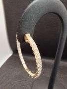 ELEGANT 14K YELLOW GOLD HOOP EARRINGS