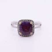Beauty of a Kashmir Sapphire and Diamond Ring