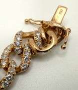 Very fine Cuban rose gold 14k with diamonds, size 7