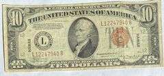 $10 Hawaii Emergency Issue 1935 A Silver Certificate.