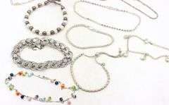 Group lot of 10 vintage 925 sterling silver bracelets