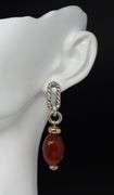 Trendy David Yurman Carnelian Figaro Bijoux Dangle Earrings