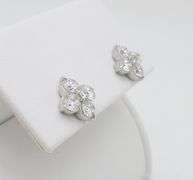 1.15CTW Diamond Clover Stud Earrings
