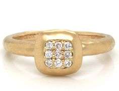 New Gabriel & Co. 0.09ctw Pave Diamond Ring in 14K