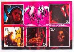 Pink Floyd 24x36 Autographed Facsimile Signed Poster