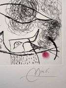 Rare Joan Miro Etching and Aquatint Signed in Pencil from the 1960's