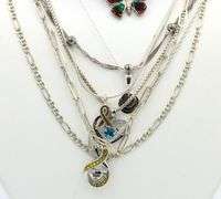 Group lot of 8 Vintage 925 sterling silver necklaces