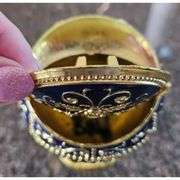 Embossed Metal Ashtray with Lid