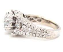 14kt White gold 1ctw diamond cluster ring