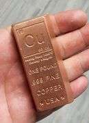 1 Pound .999 Pure Copper Bar Ingot