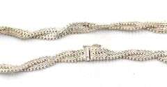 Vintage 925 sterling silver Mexico twisted necklace