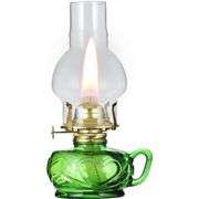 Green Kerosene Lamp with Handle