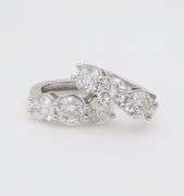 1.88CTW Diamond Hoop Earrings in White Gold