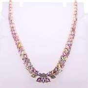 Astonishing 42.04 cts. Multi-Color Sapphire Necklace
