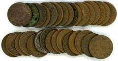 31 Assorted Indian Head Cents: 1887-1908
